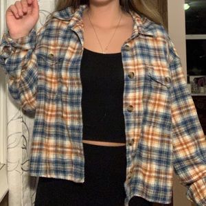 cropped flannel